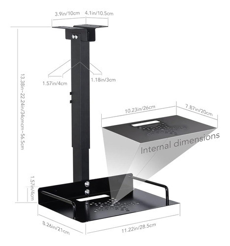 Drsn Universal Soporte De Techo Con Bandeja, 11.4-22 Pulgada 1