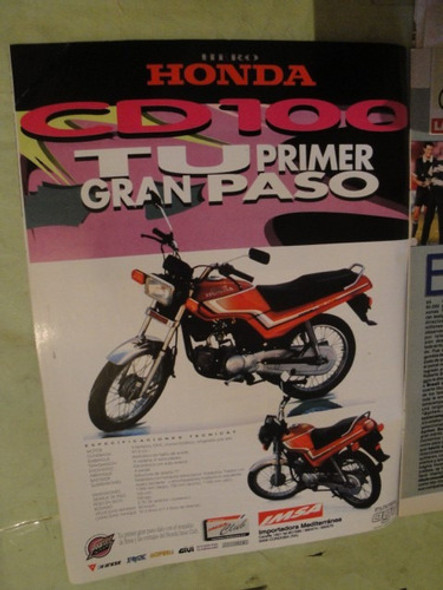 Publicidad Moto Honda Cd 100 Año 1994 0