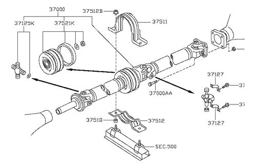 Cruceta Cardan Trasero P/ Nissan Frontier 03-08 (s/interno) 1