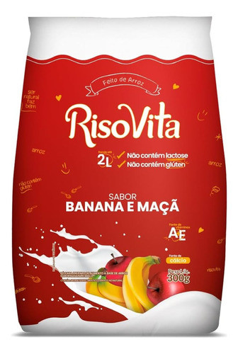 Bebida De Arroz Em Pó Banana E Maçã Risovita 0