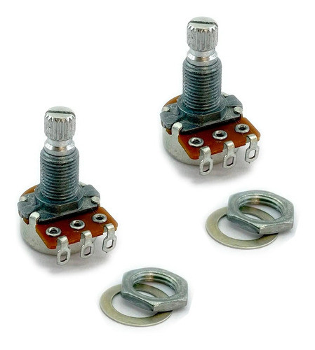 Kit 2 Potenciometro B500k Alpha Base Pequena Eixo Longo 0