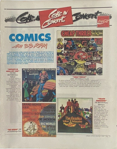 Comics En 33 Rpm, Clipping Revista Rock, R76cr06 0
