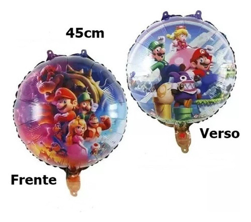 10 Balão Metal. Mário Bross, Redondo De 45 Cm 1
