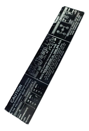 Jeep Willys Cj2a , Placa De Datos 0