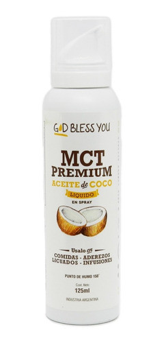 Aceite De Coco Liquido En Spray X 125 Mg - God Bless You 0