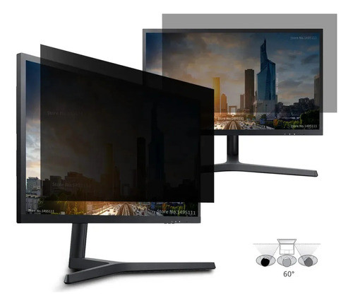 Filtro Monitor Privacidade Pc Computador Tela 22 Proteção 1