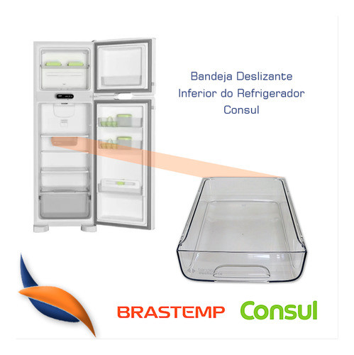 Bandeja Deslizante Refrigerador Consul Crm35 Crm43 W10729907 1
