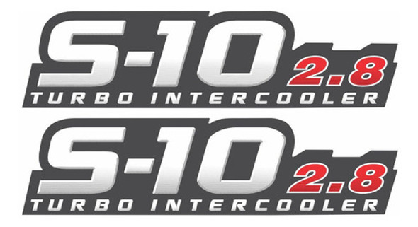Par Adesivos S10 2.8 Turbo Intercooler Aco Escovado Fgc 0