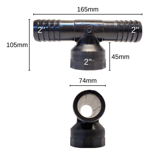 Enchufe Doble Tee Rosca Hembra 2 Ppn Ips 1