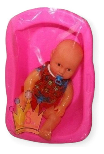 Bebote Muñeca Bebe Con Ropita Mas Bañadera Grande 0
