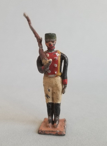 Antiguo Soldadito De Plomo Cabeza Desmontable. 10853 1