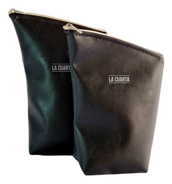 Porta Yerba Y Azúcar Símil Cuero - Negro 0