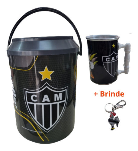 Kit Atlético Mg Cooler Térmico Caneca Térmica Chaveiro Galo 0