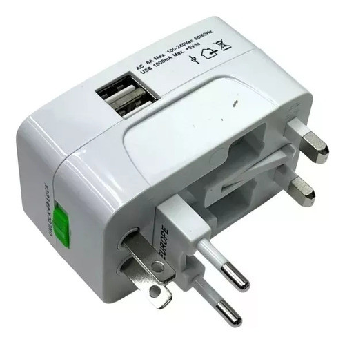 Adaptador Mundial Enchufe Universal Con 2 Usb 110v 220v $om 1