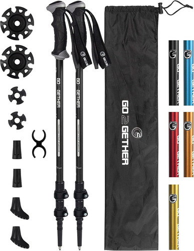Bastones De Trekking Telescopico Con Accesorios - Negro 0