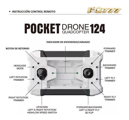 Control Remoto Para Mini Drone Fq777-124 Entrega Inmediata 1