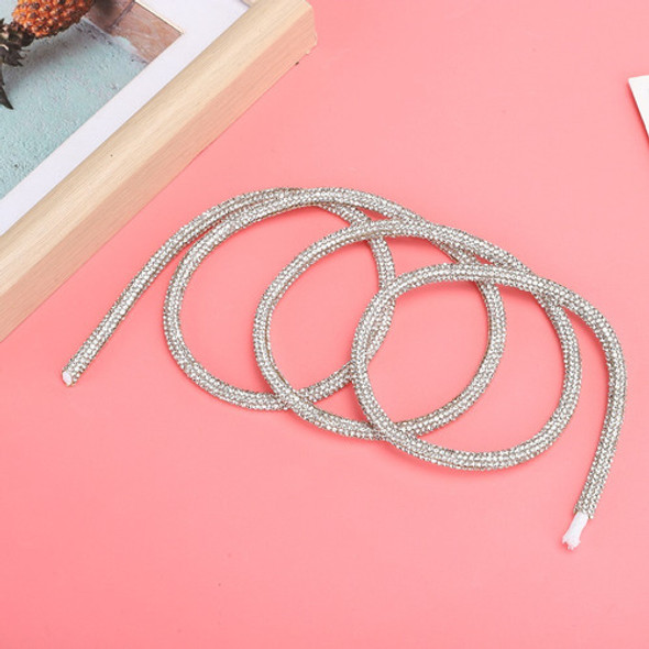 Strass Trim 6mm 1m Tubo Corda Corrente Roupas Diy 1 Strass Trim 6mm 1m Tubo Corda Corrente Roupas Diy 1