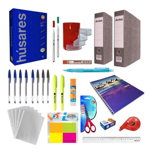 Set Útiles Oficina Artículos Librería Comercios Locales Kit 0