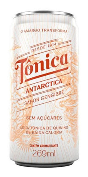 Água Tonica Antartica Gengibre Lata 269ml - Kit Com 6 0