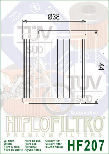 Filtro Aceite Kawasaki Kx 250 F Hiflofiltro Hf207 Ryd Motos 1