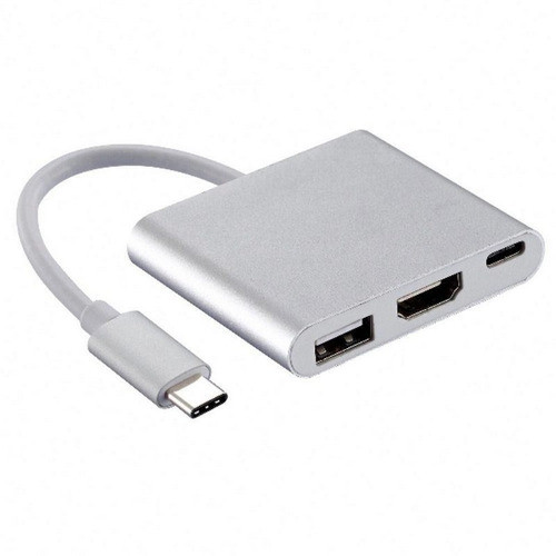 Adaptador Usb Tipo C Para Hdmi, Usb 3.0 E Usd Pd - F3 0