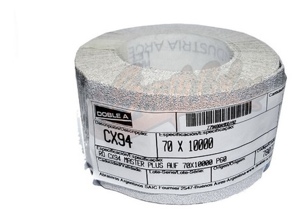 Lija Con Velcro Doble A Cx94 70x1000 X Rollo Grano P60 0