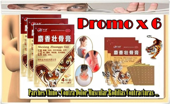 Parche Chino X 6 Sobres Dolores Contracturas Muscular -caba- 0