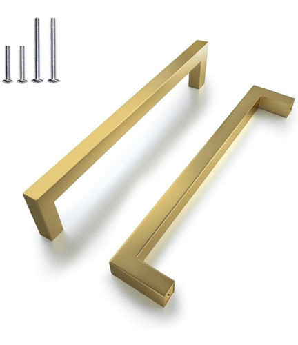 Tiradores De Metal Dorados 192mm Pack 10 0