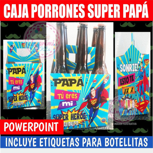 Kit Imprimible Caja Cervezas Porrones Dia Del Padre Super 1