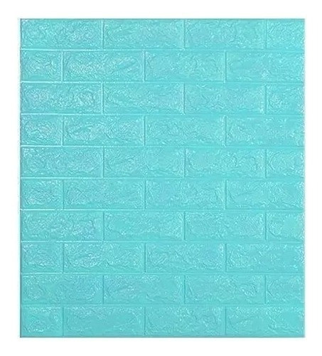 Placa Revestimiento Pared Autoadhesiva 70x77cm 5mm Celeste 0