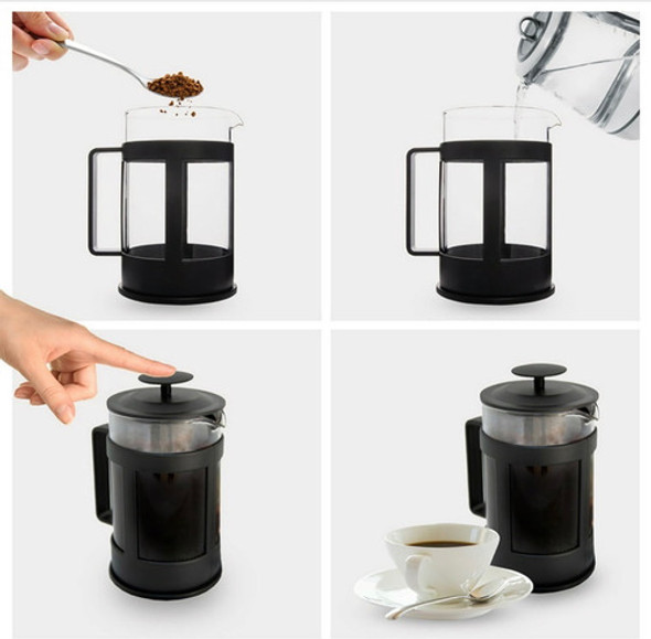 Cafetera Tetera 800 Ml  Prensa Francesa Vidrio Plástico 1 Cafetera Tetera 800 Ml  Prensa Francesa Vidrio Plástico 1