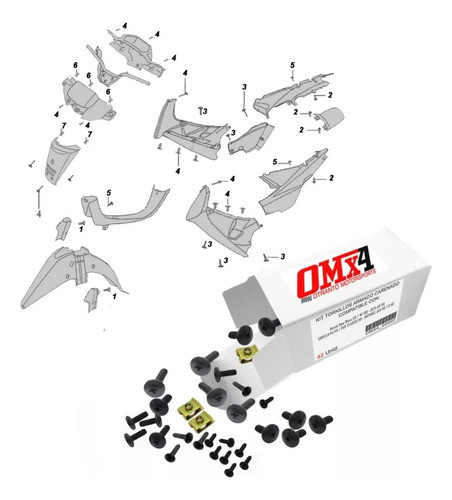 Kit Tornillos De Carenado Para Honda New Wave 110 / Nf 100 0