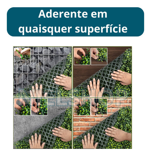 Kit 2 Placa Grama Eucalipto Artificial 40x60 Flores Grandes 1