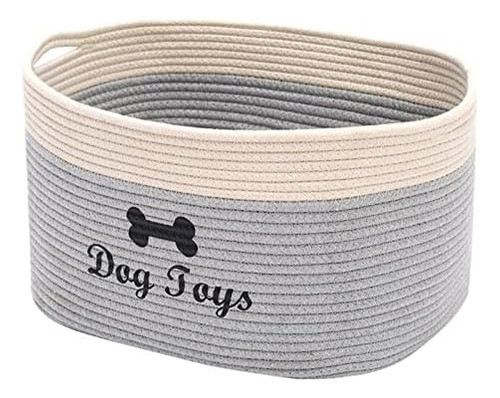 Caja De Juguetes Perros Cuerda Tejida, Cestas Asa Almac... 0