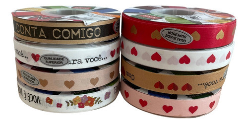 Kit 8 Fitas Albano Decorada 16mmx50 M Para Laço 1