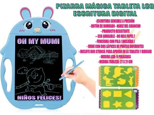 Pizarra Magica Lcd Escritura Digital + Plantillas 0