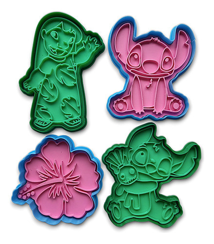 Cortante Galletas Simil Lilo Y Stich X4 0