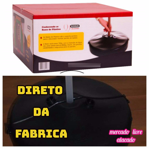 Bases Plastica Para Decoracão Baloes Arcos Colunas Kit C/ 02 1