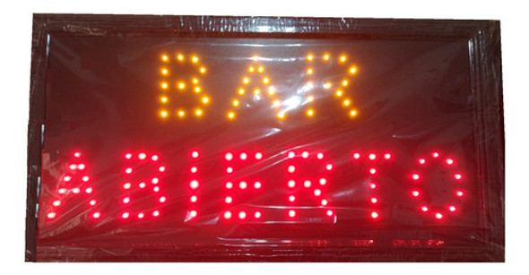 Cartel Led Bar Abierto Import. O La Q`quieras Nac. Leer Desc 0