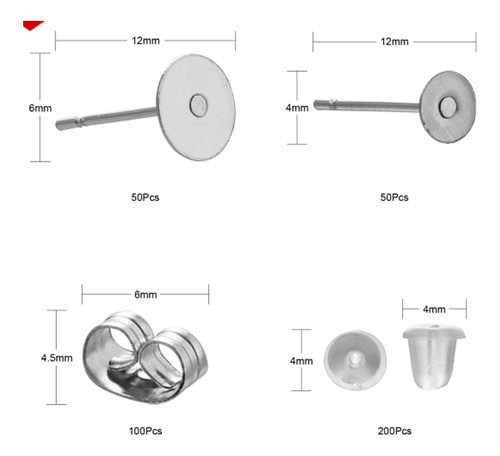 Set Kit Fru Fru Mariposa Silicona Base Plana Aros X 400pz 1