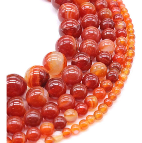 Fio De Pedra Natural Ágata De Fogo 6mm Aprox 60 Contas 1 Fio De Pedra Natural Ágata De Fogo 6mm Aprox 60 Contas 1