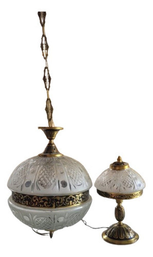 Set De Araña Y Velador Antiguo Modelo Imperio 0