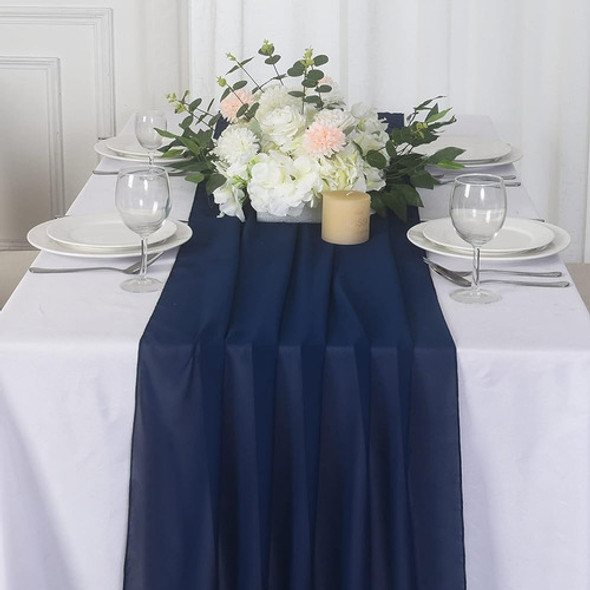 Paquete De 6 Camino De Mesa De Gasa Azul Marino 10ft Camino 1 Paquete De 6 Camino De Mesa De Gasa Azul Marino 10ft Camino 1