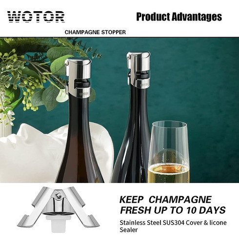 Tapones De Champán Wotor Con Tapón De Botella De Champán De 1