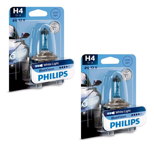 Lâmpadas Farol Gm Onix Philips H4 Bluevision 0