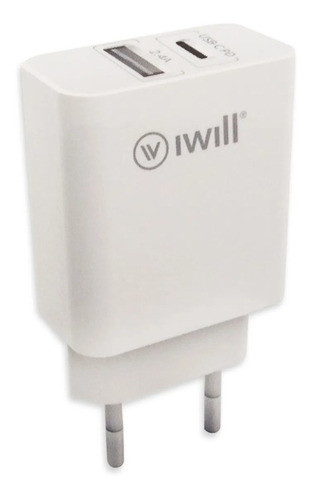 Adaptador De Parede Com 1 Saída Usb E 1 Saída Usb-c Pd 30w 0