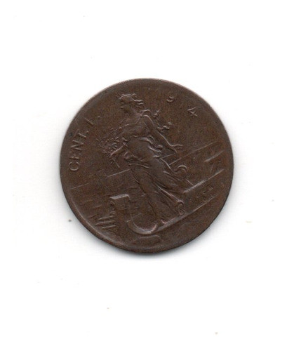 Italia Reino Moneda 1 Centesimo De Cobre Año 1914 R Km#40 0