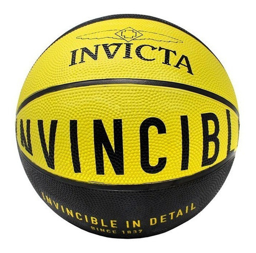 Bola Basquete Amarela E Preta Original Oficial Invicta 0
