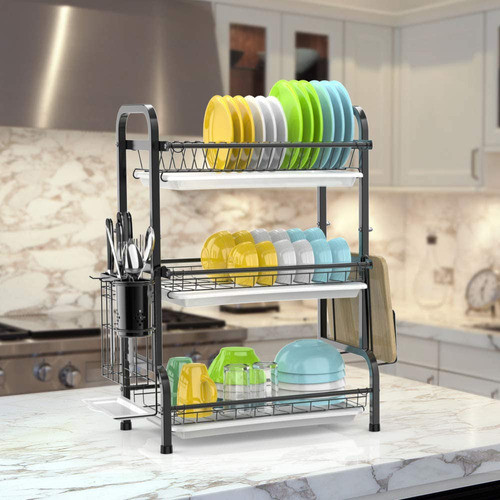 Escurridor Platos Metal 3 Niveles Sobre Mesada Circuit 1