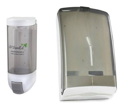 Kit Dispenser Acrílico Fume Jabon Y Toalla Intercalada Delux 0